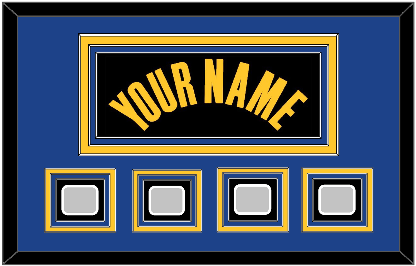 Golden State Name & 4 Finals Patches - Black City (2021-2022) - Premier Tier 3