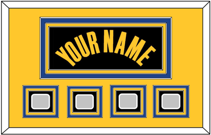 Golden State Name & 4 Champions Patches - Black City (2021-2022) - Premier Tier 4