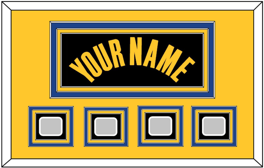 Golden State Name & 4 Champions Patches - Black City (2021-2022) - Premier Tier 4