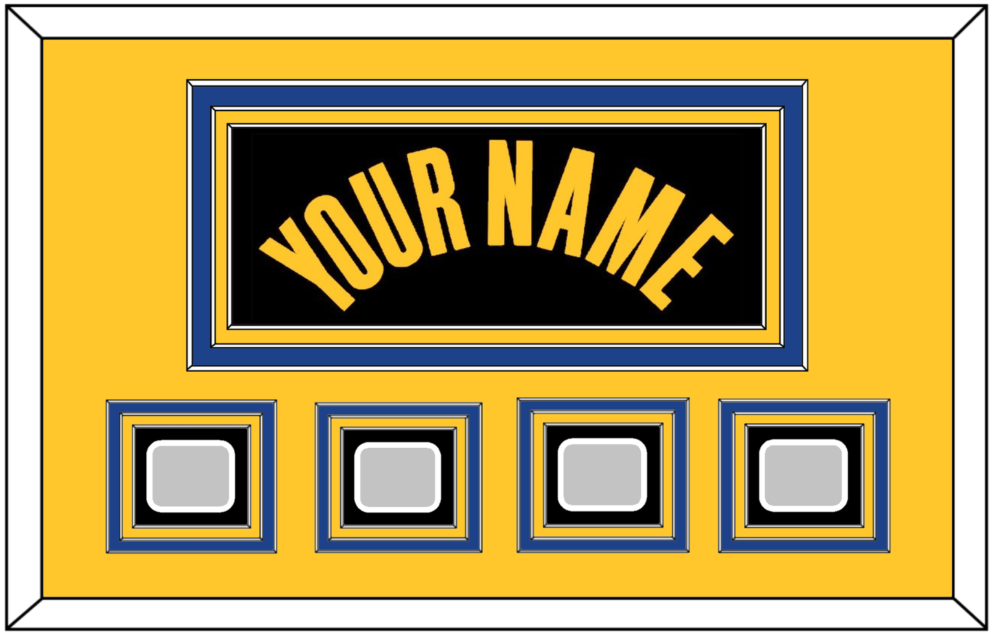 Golden State Name & 4 Finals Patches - Black City (2021-2022) - Premier Tier 4