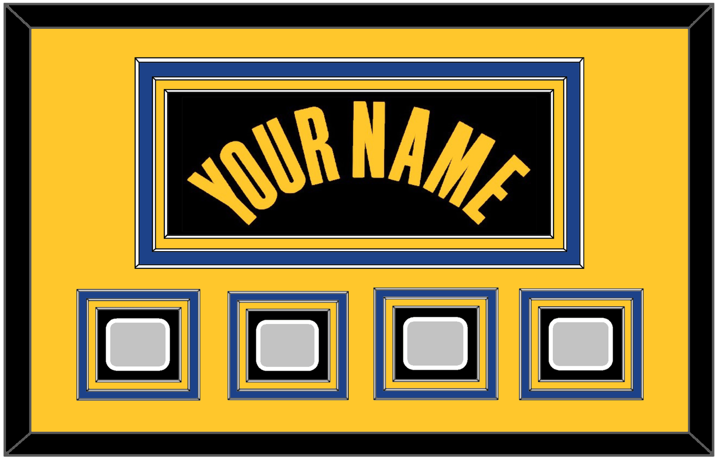 Golden State Name & 4 Finals Patches - Black City (2021-2022) - Premier Tier 4