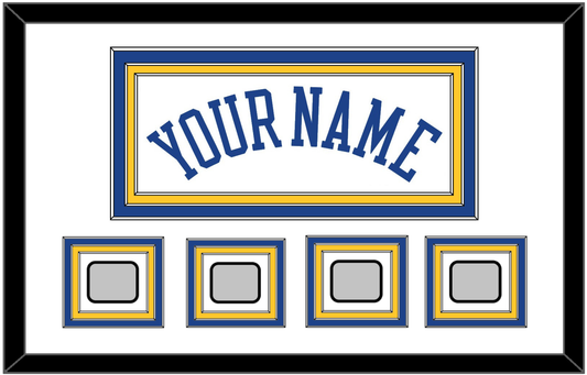 Golden State Name & 4 Finals Patches - Home White (2010-2019) - Premier Tier 1