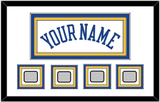 Golden State Name & 4 Finals Patches - Home White (2010-2019) - Triple Mat 1