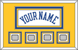 Golden State Name & 4 Finals Patches - Home White (2010-2019) - Triple Mat 3