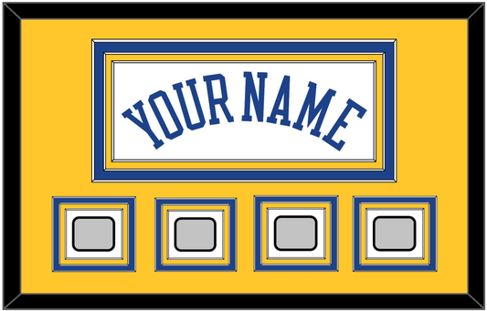 Golden State Name & 4 Finals Patches - Home White (2010-2019) - Premier Tier 3