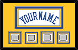 Golden State Name & 4 Finals Patches - Home White (2010-2019) - Triple Mat 3