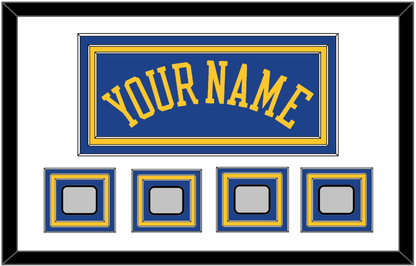 Golden State Name & 4 Finals Patches - Road Blue (2010-2019) - Premier Tier 1
