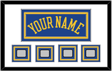 Golden State Name & 4 Finals Patches - Road Blue (2010-2019) - Triple Mat 1