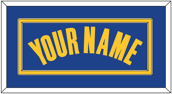 Golden State Name - Blue Icon - Double Mat 2