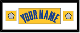 Golden State Name & 2 Finals Patches - Yellow Statement (2019-2022) - Single Mat 2