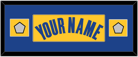 Golden State Name & 2 Champions Patches - Yellow Statement (2019-2022) - Essential Tier 4