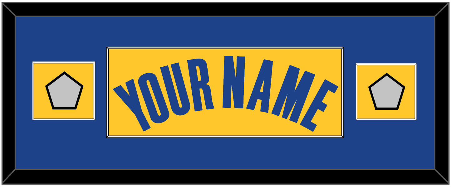 Golden State Name & 2 Finals Patches - Yellow Statement (2019-2022) - Essential Tier 4