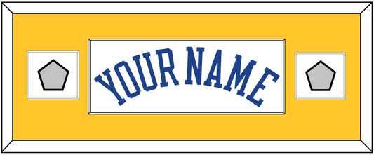 Golden State Name & 2 Champions Patches - Home White (2010-2019) - Essential Tier 4