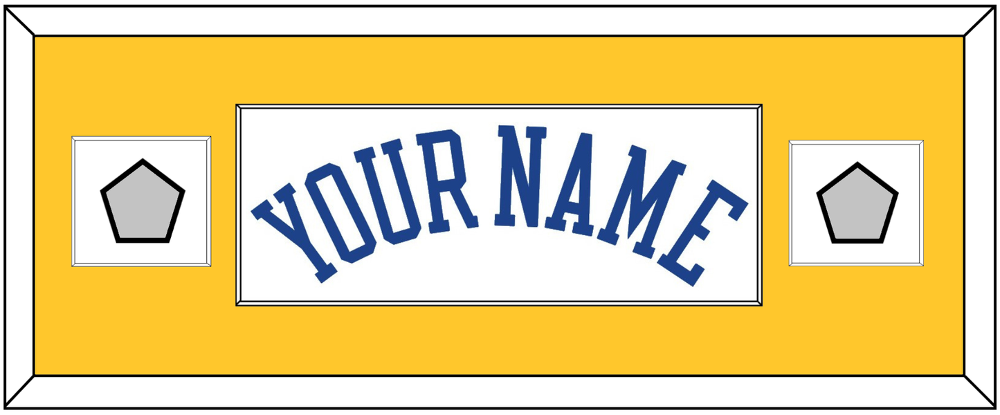 Golden State Name & 2 Finals Patches - Home White (2010-2019) - Essential Tier 4