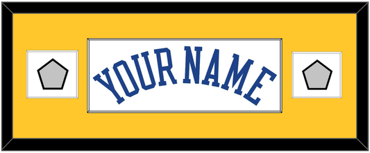 Golden State Name & 2 Finals Patches - Home White (2010-2019) - Essential Tier 4