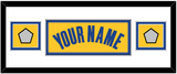 Golden State Name & 2 Champions Patches - Yellow Statement (2019-2022) - Double Mat 2