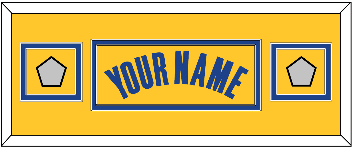 Golden State Name & 2 Finals Patches - Yellow Statment (2019-2022) - Signature Tier 4