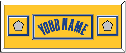 Golden State Name & 2 Finals Patches - Yellow Statment (2019-2022) - Signature Tier 4