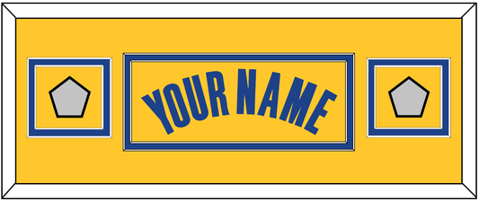Golden State Name & 2 Finals Patches - Yellow Statment (2019-2022) - Signature Tier 4