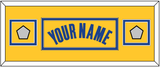 Golden State Name & 2 Champions Patches - Yellow Statement (2019-2022) - Double Mat 4