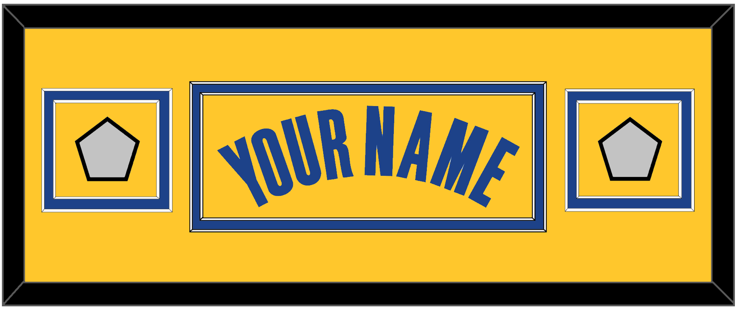 Golden State Name & 2 Finals Patches - Yellow Statment (2019-2022) - Signature Tier 4