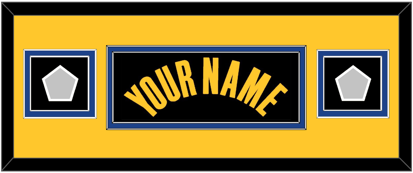 Golden State Name & 2 Finals Patches - Black City (2021-2022) - Signature Tier 8