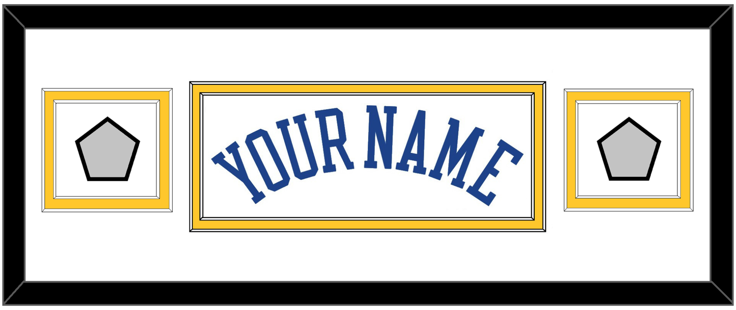 Golden State Name & 2 Finals Patches - Home White (2010-2019) - Signature Tier 2