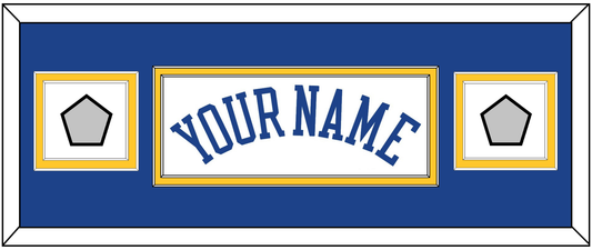 Golden State Name & 2 Finals Patches - Home White (2010-2019) - Signature Tier 4