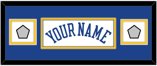 Golden State Name & 2 Champions Patches - Home White (2010-2019) - Signature Tier 4