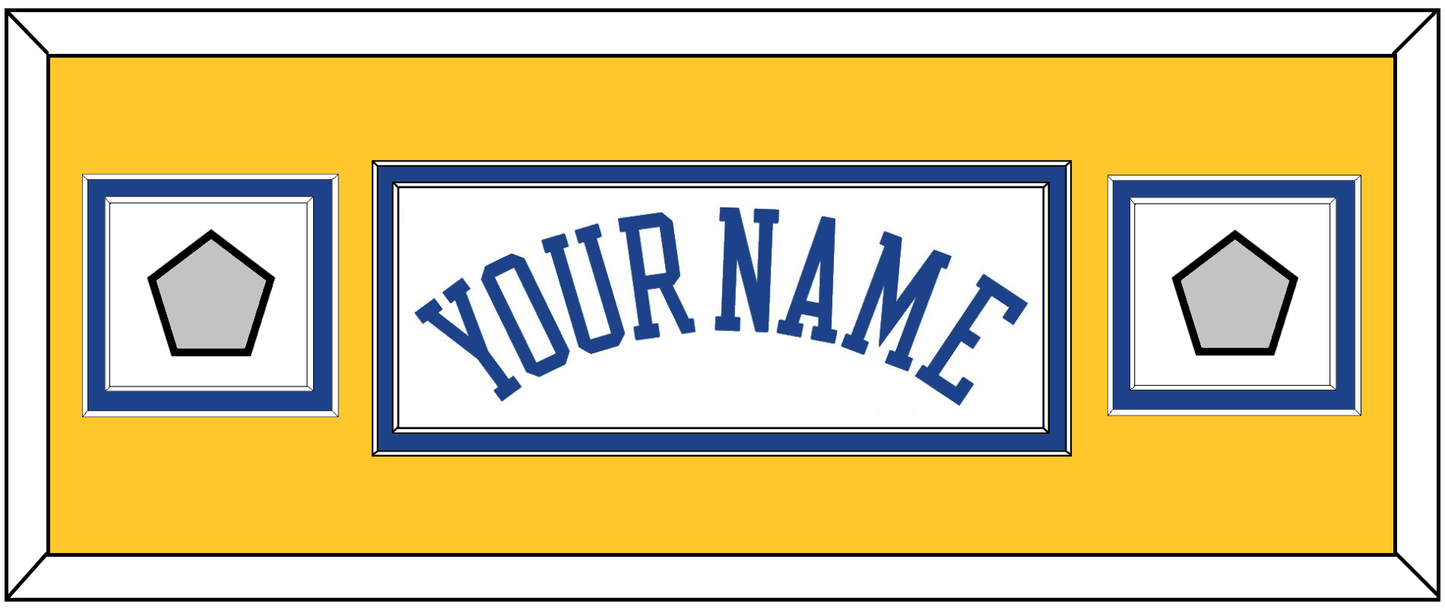Golden State Name & 2 Finals Patches - Home White (2010-2019) - Signature Tier 6