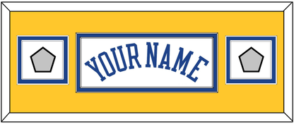 Golden State Name & 2 Finals Patches - Home White (2010-2019) - Signature Tier 6