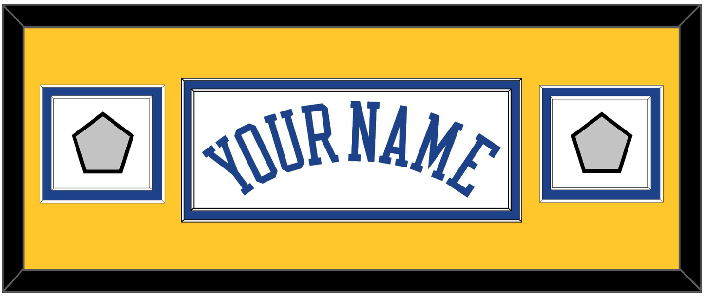 Golden State Name & 2 Finals Patches - Home White (2010-2019) - Signature Tier 6