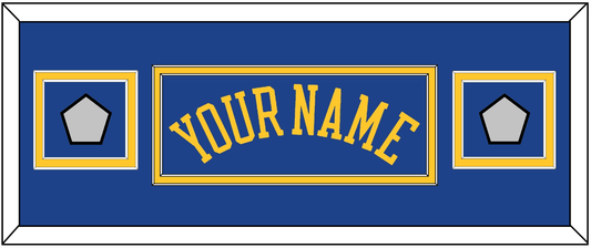 Golden State Name & 2 Champions Patches - Road Blue (2010-2019) - Signature Tier 4
