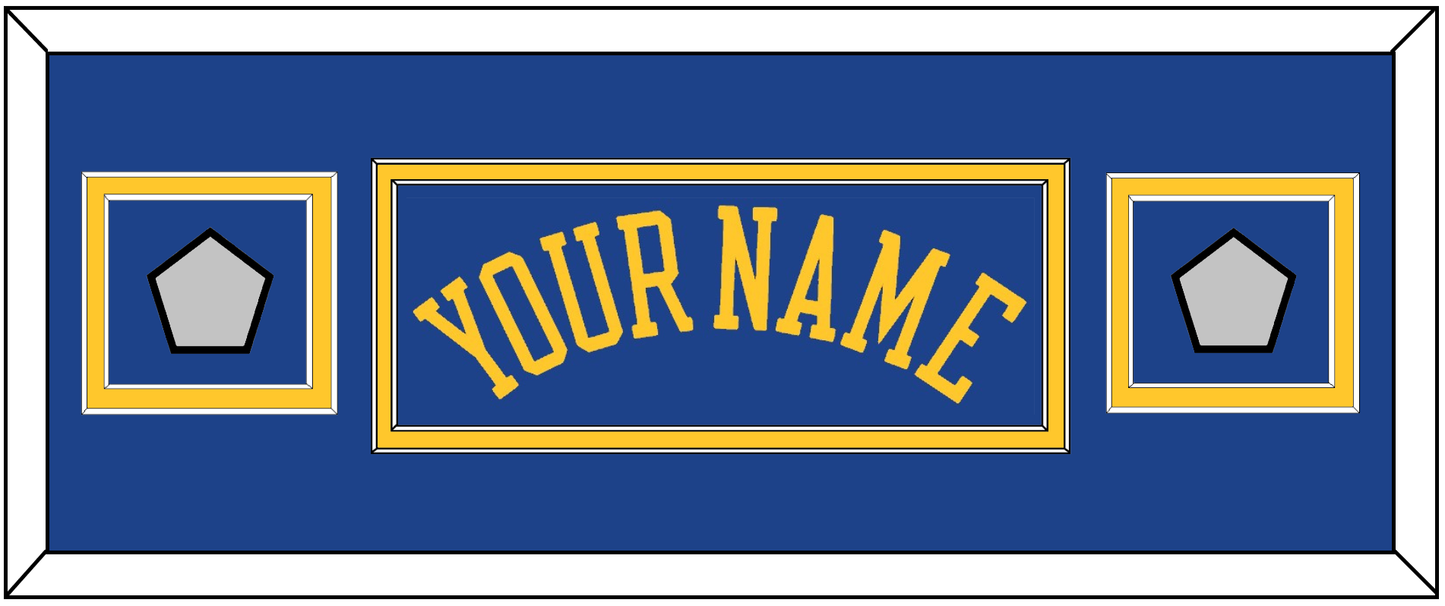 Golden State Name & 2 Finals Patches - Road Blue (2010-2019) - Signature Tier 4