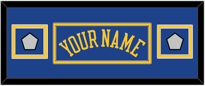 Golden State Name & 2 Champions Patches - Road Blue (2010-2019) - Signature Tier 4
