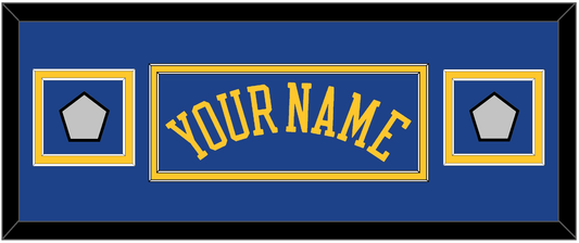 Golden State Name & 2 Finals Patches - Road Blue (2010-2019) - Signature Tier 4