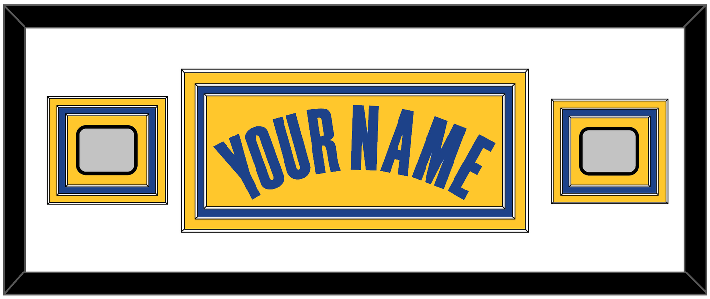 Golden State Name & 2 Finals Patches - Yellow Statement (2019-2022) - Premier Tier 2