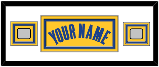 Golden State Name & 2 Finals Patches - Yellow Statement (2019-2022) - Premier Tier 2