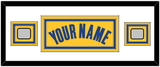 Golden State Name & 2 Finals Patches - Yellow Statement (2019-2022) - Triple Mat 2