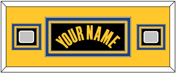 Golden State Name & 2 Champions Patches - Black City (2021-2022) - Triple Mat 8