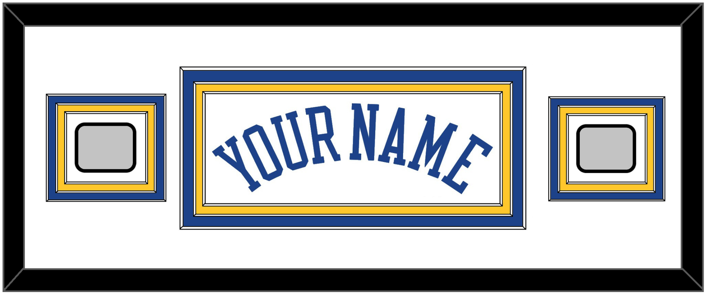 Golden State Name & 2 Finals Patches - Home White (2010-2019) - Premier Tier 2