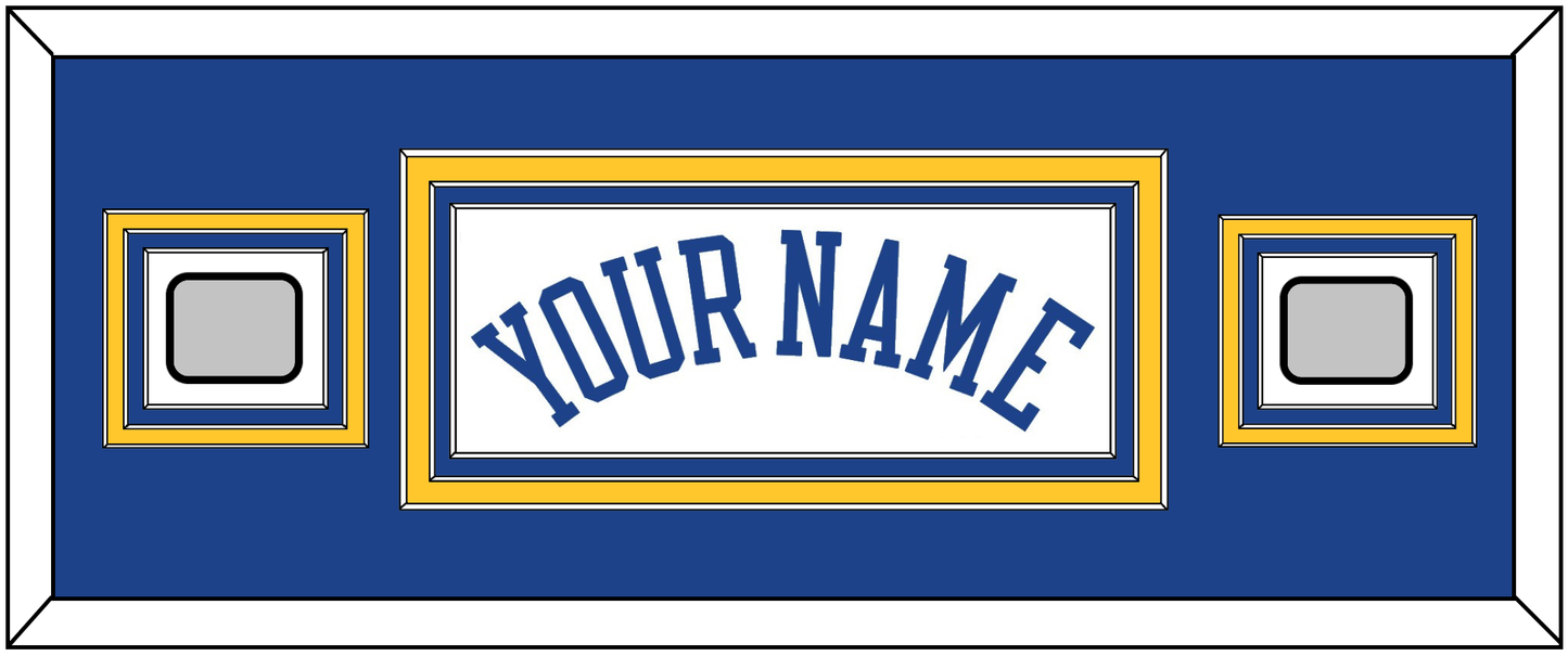 Golden State Name & 2 Finals Patches - Home White (2010-2019) - Premier Tier 4