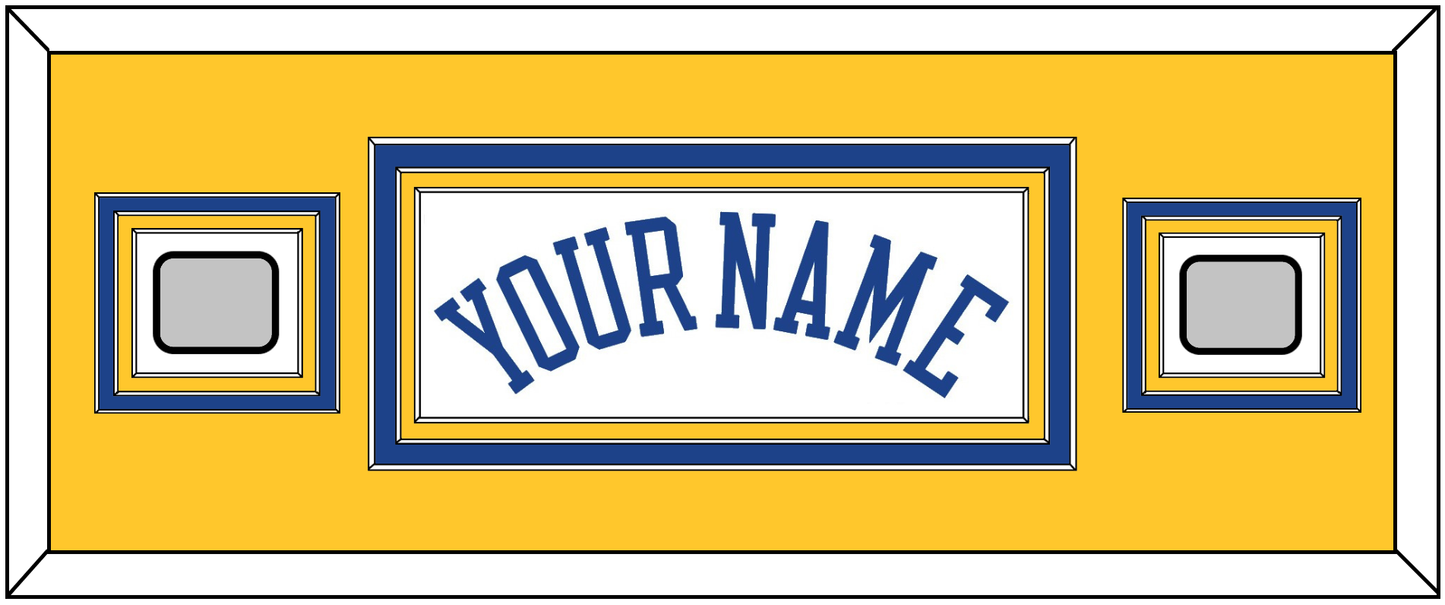 Golden State Name & 2 Finals Patches - Home White (2010-2019) - Premier Tier 6