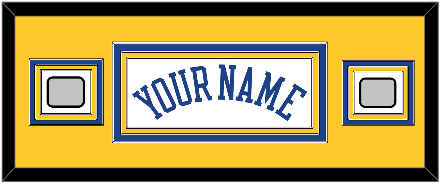 Golden State Name & 2 Finals Patches - Home White (2010-2019) - Premier Tier 6