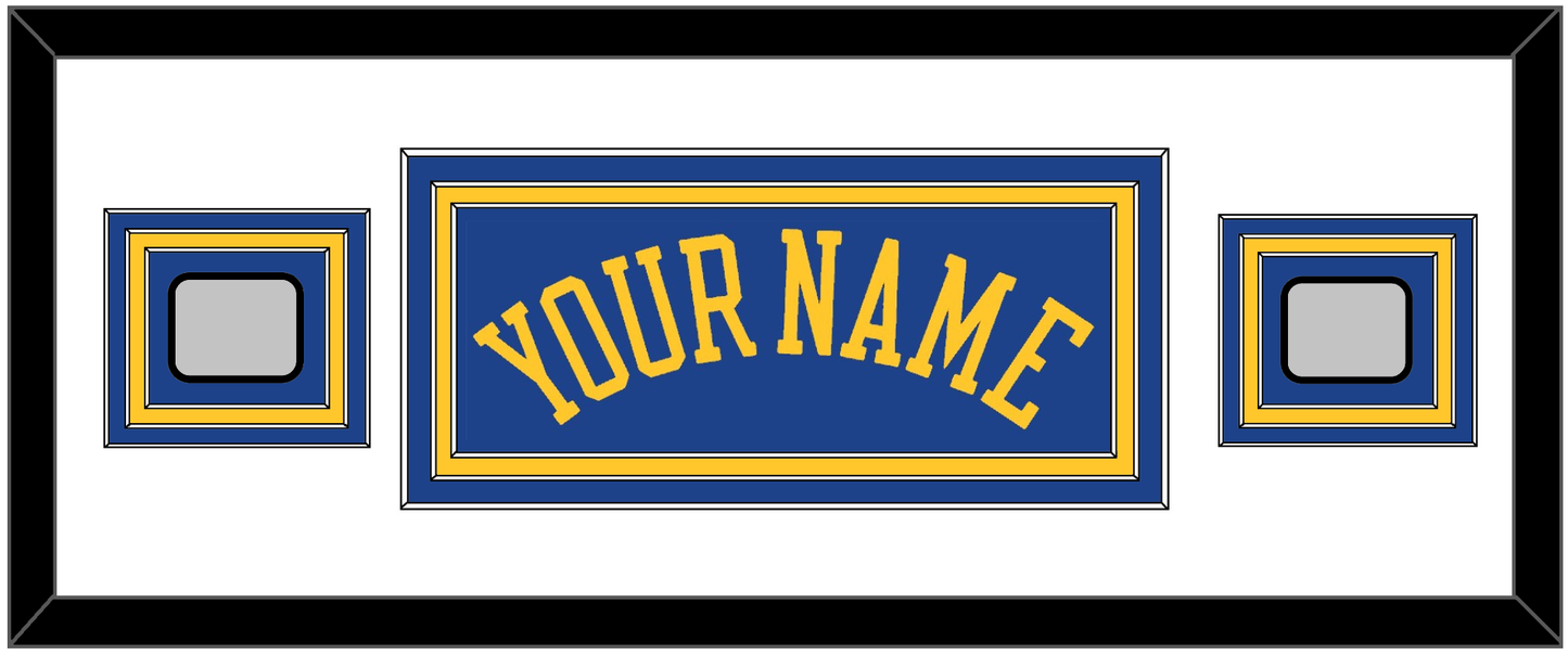 Golden State Name & 2 Finals Patches - Road Blue (2010-2019) - Premier Tier 2