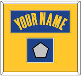 Golden State Name & Champions Patch - Blue Icon - Single Mat 2