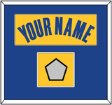 Golden State Name & Finals Patch - Yellow Stratement (2019-2022) - Single Mat 2
