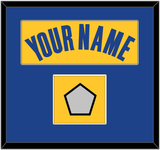 Golden State Name & Champions Patch - Yellow Statement (2019-2022) - Single Mat 2