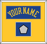 Golden State Name & Champions Patch - Road Blue (2010-2019) - Single Mat 2