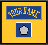 Golden State Name & Champions Patch - Road Blue (2010-2019) - Single Mat 2